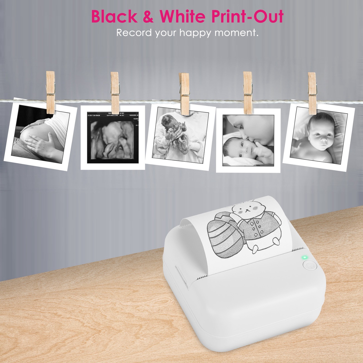 Mini Portable Inkless Thermal Sticker Printer – Pocket Bluetooth Photo & Label Maker - Image 4