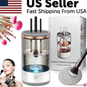 Electric Makeup Brush Cleaner – Automatic Spinning Washer & Dryer