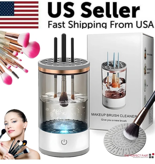 Electric Makeup Brush Cleaner – Automatic Spinning Washer & Dryer