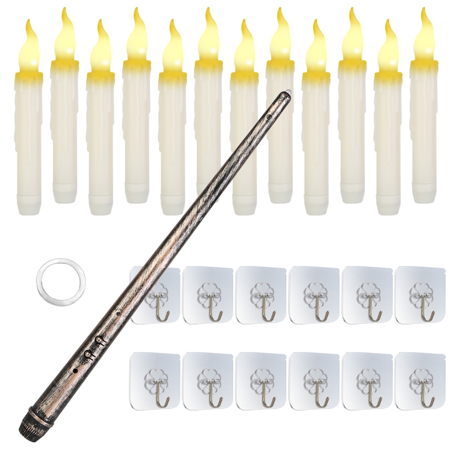 Floating LED Candles with Magic Wand Remote – 12-Pack Flameless Halloween Decor - Image 10