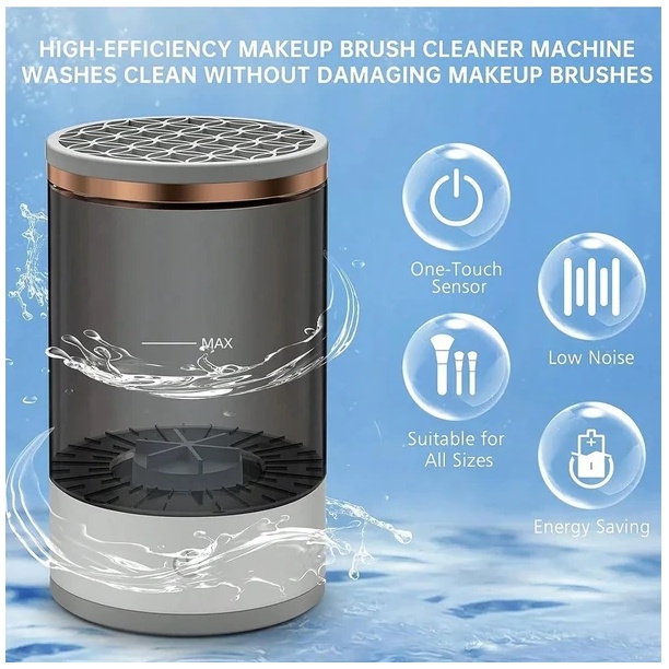 Electric Makeup Brush Cleaner – Automatic Spinning Washer & Dryer - Image 3