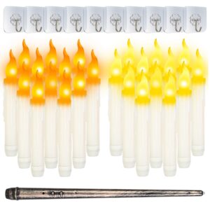 Floating LED Candles with Magic Wand Remote – 12-Pack Flameless Halloween Decor