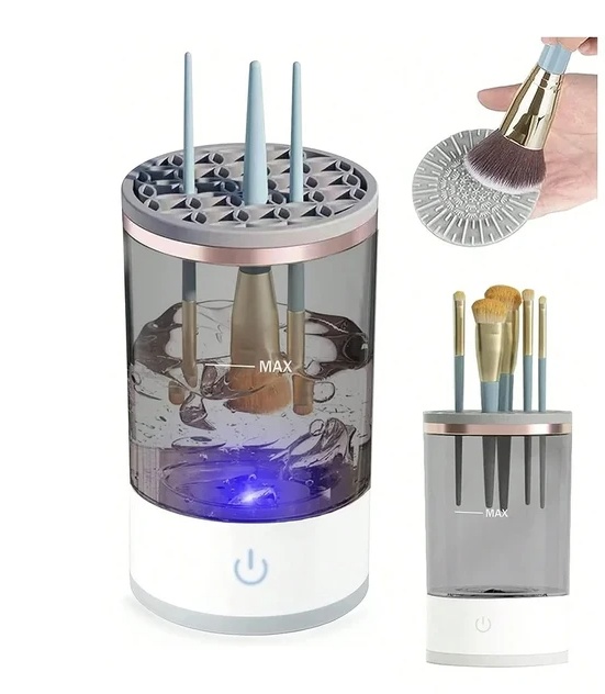Electric Makeup Brush Cleaner – Automatic Spinning Washer & Dryer - Image 4